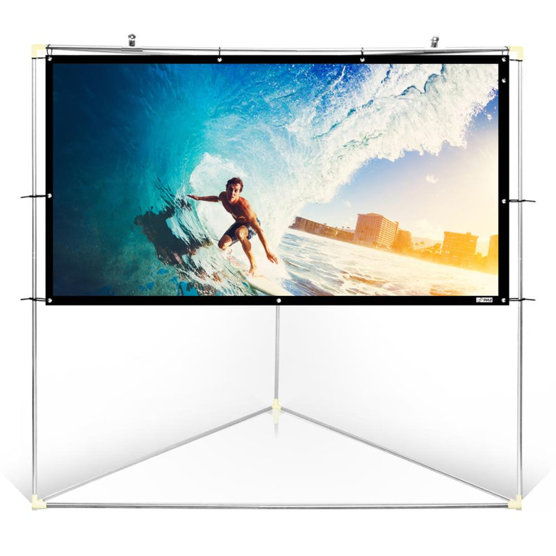 Écran de projection portatif blanc, 80 po