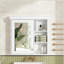Armoire à pharmacie de salle de bain avec miroir 30 po x 28 po, armoire à miroir murale avec rangement, armoire de rangement blanche pour salle de bain