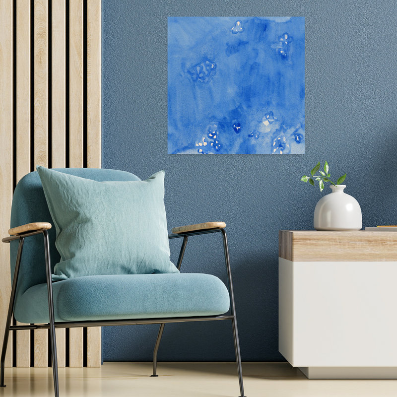 Contemporary Art Abstract Delicate Dreamy Flower Wall Art, H 18 po x l 18 po