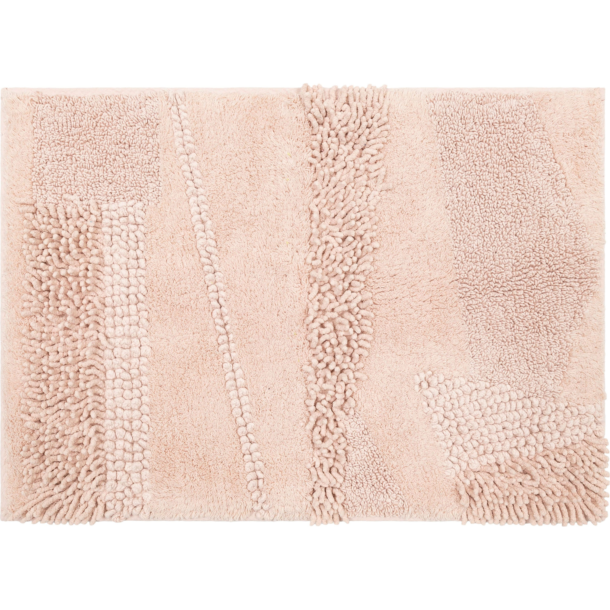 Laverne Solid Cotton Bath Rug, 21" W x 34" L, Blush