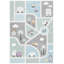 Tapis gris / bleu clair Frasher-498993868
