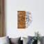 Élégant accessoire mural décoratif en bois, finition noire et noyer, 18,7 po x 22,8 po | Cadre 100% métal (épaisseur: 0,05 po) et dossier 100% bois (épaisseur: 1,2 po) | Parfait pour la décoration intérieure et l'esthétique moderne