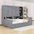 Wooden Daybed With Three Drawers, Shelves and Desk-993496194-993496195