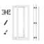 Porte française intérieure de 64 po x 80 po, portes en verre trempé transparent 1-Lite, ensemble complet de charnières, charnières noires, 4 leviers courbés et loquet, porte à apprêt blanc et noyau solide, maximise la lumière naturelle et la visibilité ouverte-117002826-117002828