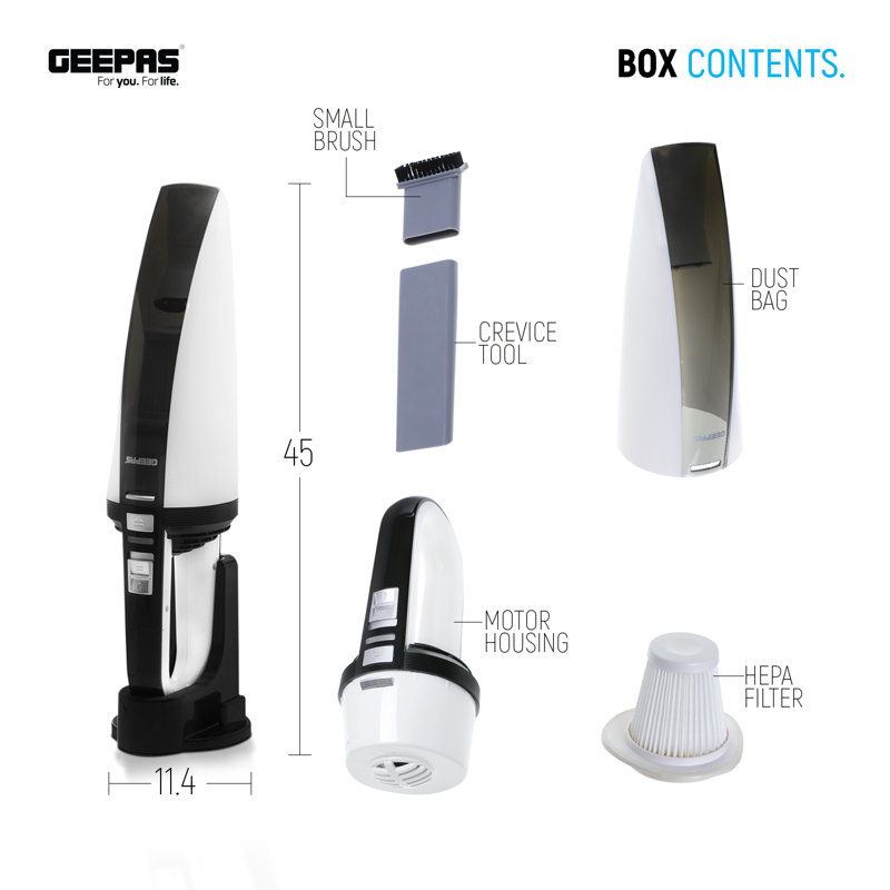 Geepas Cordless Bagless Handheld Vacuum