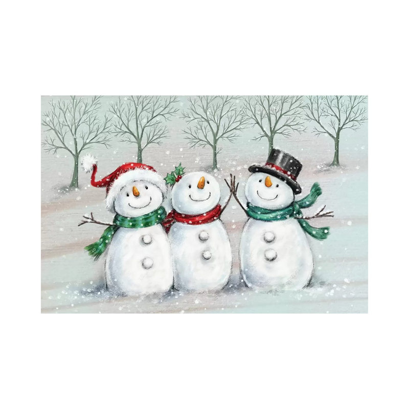 Three Snowmen II A 1 Piece Wrapped Canvas Wall Art, 66.04 cm H x 45.72 cm W x 3.175 cm D