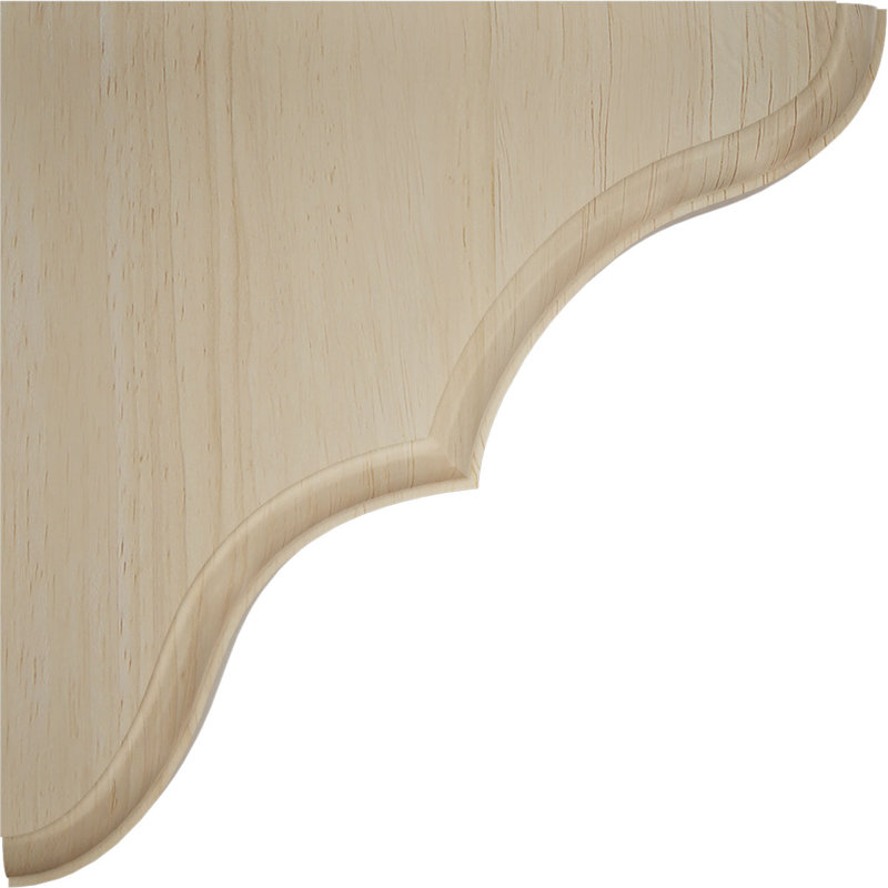 Support en bois Stratford, Hévéa, H 5,5 po x l 1,75 po x P 5,5 po
