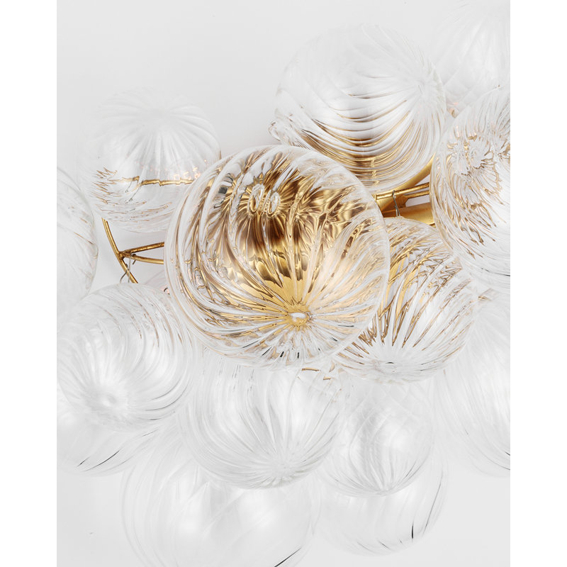 Talia 5 - Light Flush Mounted Sconce, Burnished Silver Leaf