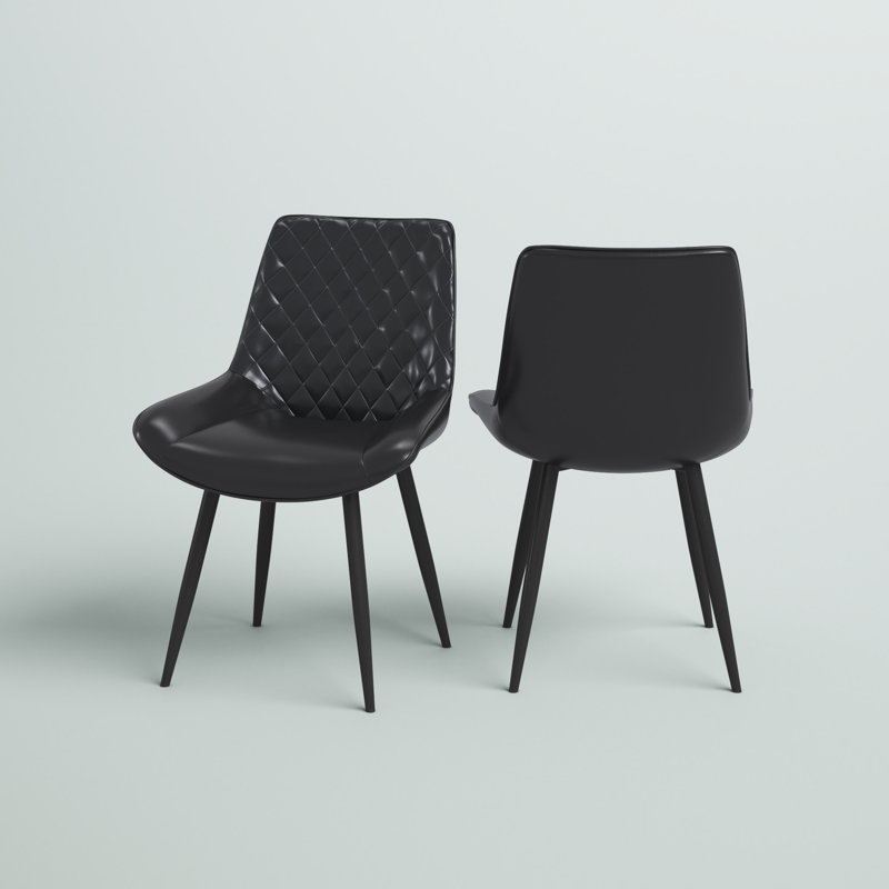 Chaise d'appoint rembourré, Noir