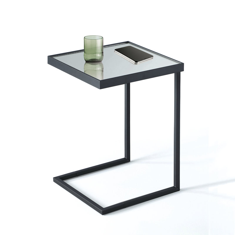 Emrey Glass Top End Table