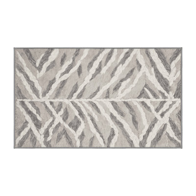 Machine Washable Gray Area Rug