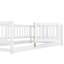 Lit simple au sol en bois blanc avec porte incluse