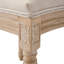 Chaises de salle à manger de style champêtre beige haut de gamme Amando, chaises rembourrées à dossier rond, techniques de tréfilage et de sculpture-1343588443