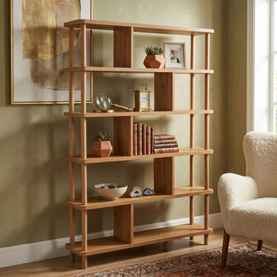 Aethelgard 5 Tiers Hornbeam Legs & Columns Bookcase
