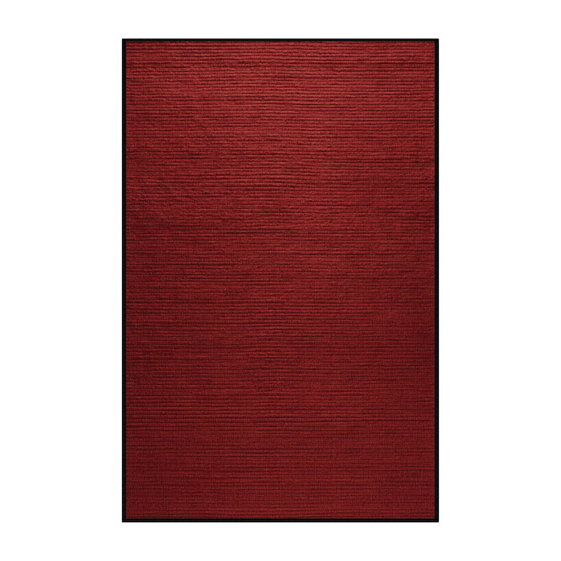 Tapis rouge uni lavable à la machine, Rectangle de 5 pi x 8 pi