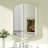 Arch Metal Framed Storage Medicine Cabinet With Beveled Mirror-1817838018-1817838012