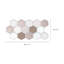 Honey Hexa Grey Glossy 3D Tile Stickers 30 x 15cm-1970380875