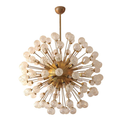 Murano  Light Rose Sputnik​ Sphere Chandelier