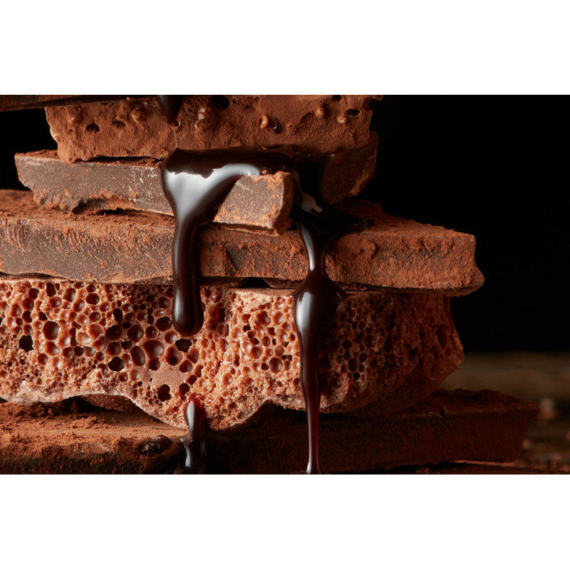 Broken P pièces Of Chocolate par - Photographie de toile tendue, H 8 po x l 12 po