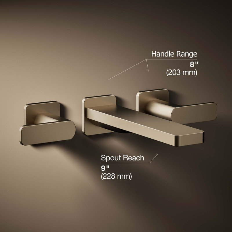 Parallel Wall Mount Bath Filler Trim, Vibrant Brushed Bronze