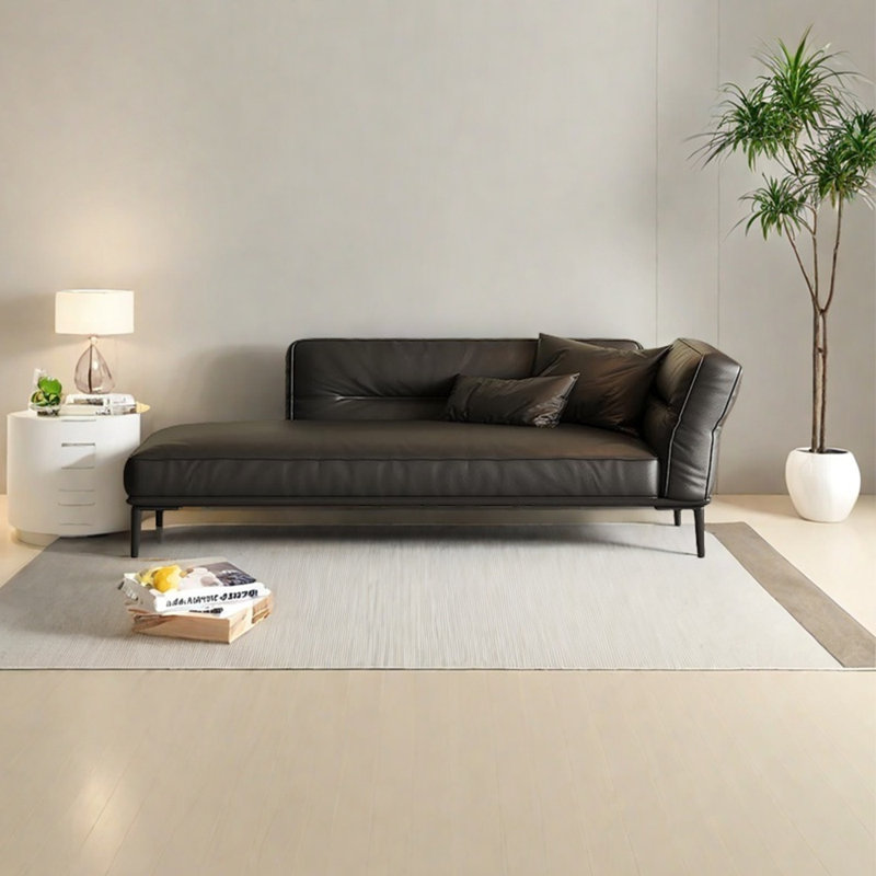 Chaise longue éponge moderne et minimaliste, Face à la droite, Noir