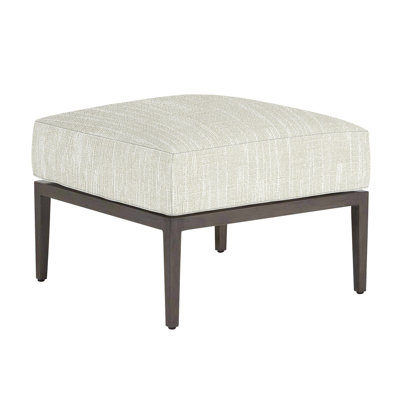 Santa Barbara Aluminum Ottoman - Slate Gray