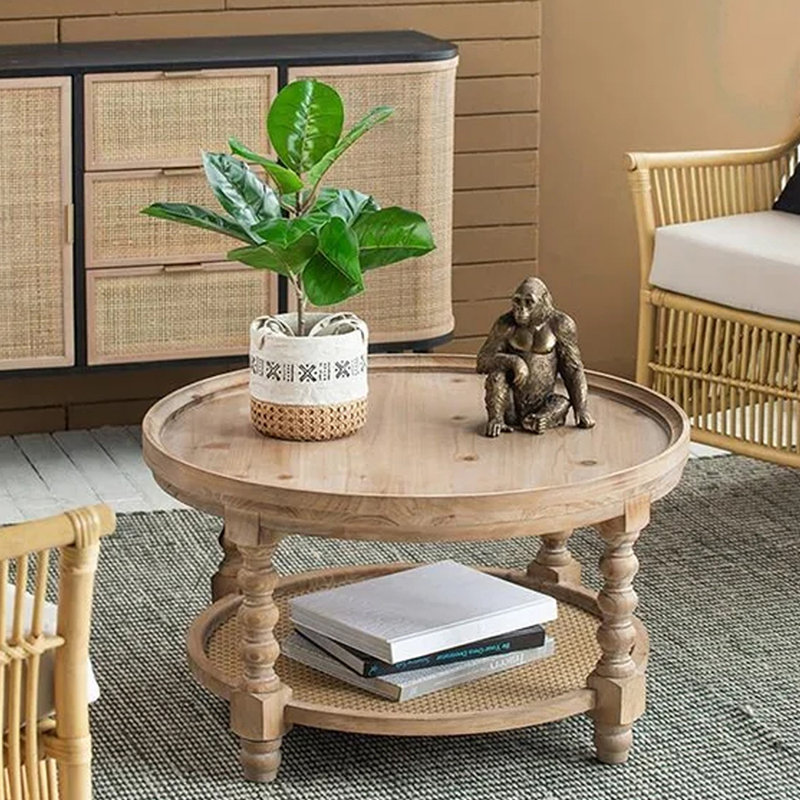Table basse simple American Retro, Burlywood