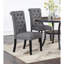 Ensemble de salle à manger moderne et classique en bois naturel Table de salle à manger ronde 4X Chaises d'appoint en tissu gris anthracite