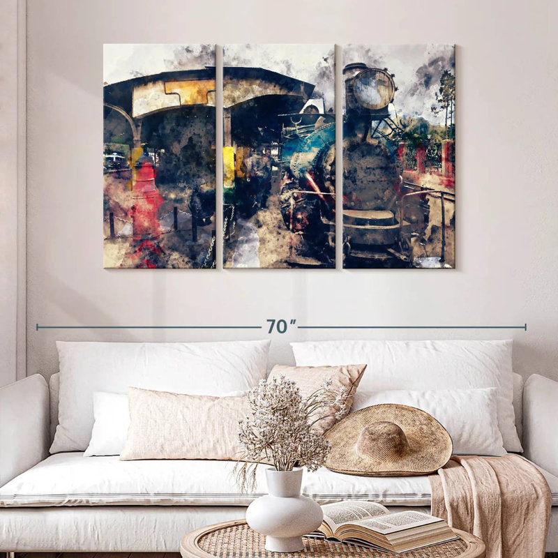 Mehar Steam Train, 32" H x 50" W