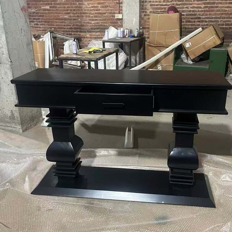 Console en bois massif American Country, 33.5" H x 51.2" W x 15" D