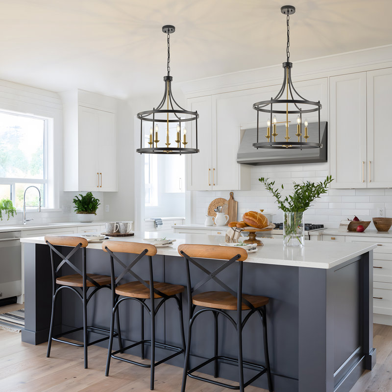 Setser Modern 5-Light Lantern Round Chandelier
