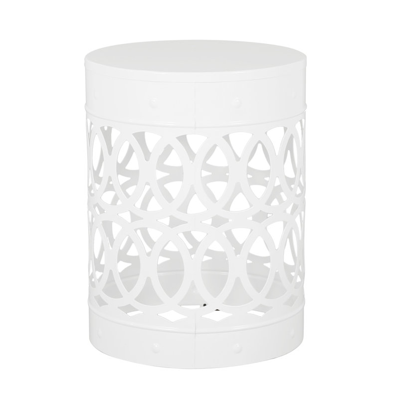 Table de bout d'extérieur Feio, Blanc