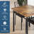 Farmhouse 3-Piece Dining Table Set for 2, Wood Kitchen Table with Upholstered PU Chairs, Space-Saving Apartment Furniture-1601433040