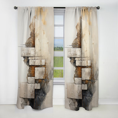 Melnik - Stone Geode Blackout Curtain - 1 Panels
