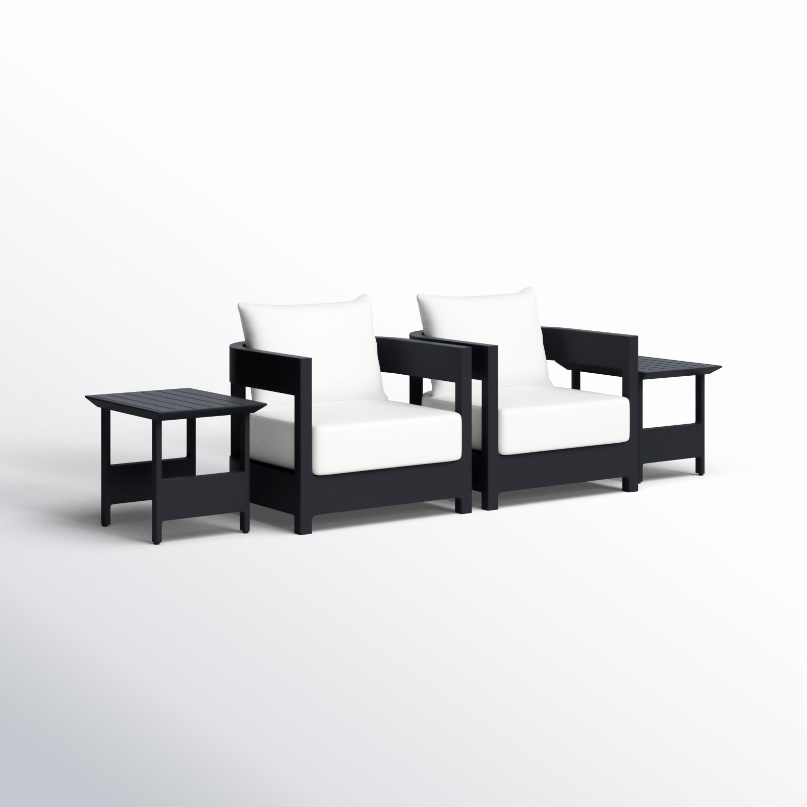 Everlee Aluminum Patio Club Chair Seating Group with Sunbrella® Cushions