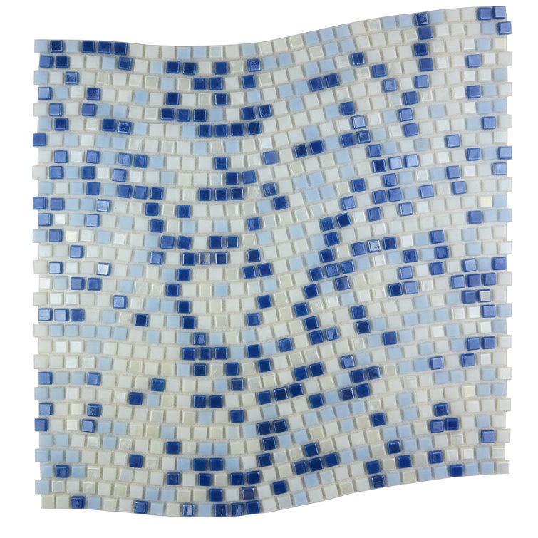 Galaxy 0.3125 in. x 0.3125 in. Iridescent Glass Pressed Edge Tiny Square Mosaic Wall Pool & Floor Tile