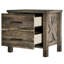 Table de chevet 2 tiroirs Mader