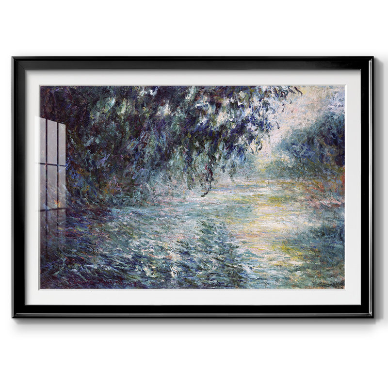 Monet, impression sur papier encadrée, Noir, H 19 po x l 27 po x P 1,5 po