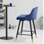 Tabouret de bar et de comptoir pivotant rembourré de 26 po / 29 po avec structure en métal solide et dossier en velours-28795500-12072511
