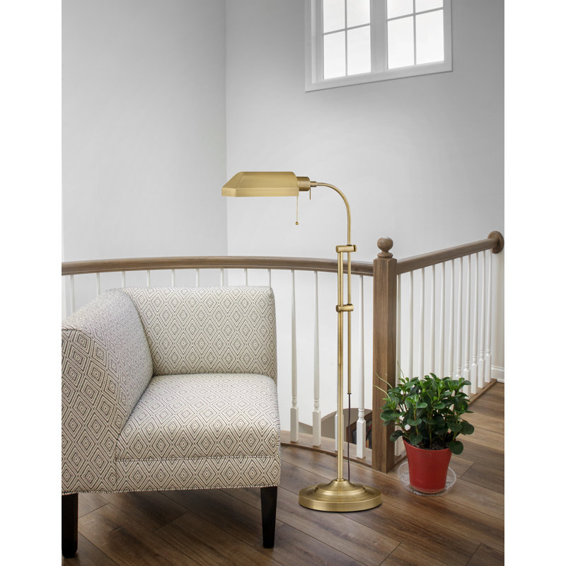 Lampe sur pied 55 po Lavoro, Laiton antique satiné