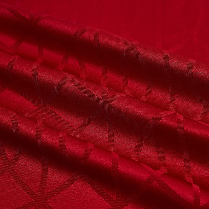 Rectangular Polyester Tablecloth, Red, 70" L x 52" D
