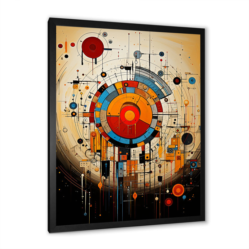 Indigène amérindien, éléments interconnectés - Art amérindien, art mural, H 32 po x l 16 po x P 1 po, Cadre simple noir