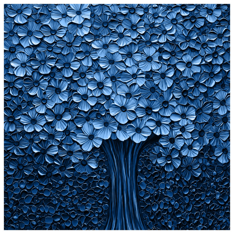 Rideaux de douche Blue Flower, L 70 po x H 93 po