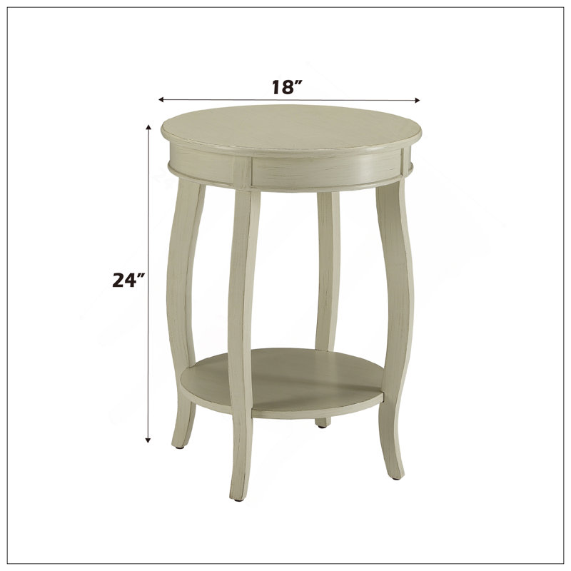 Table d'appoint Aberta, Blanc antique