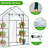 Metal-Framed PE-Covered Mini Walk-In Greenhouse With 4 Shelves-114486698-114486693