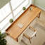 Bureau rectangulaire en bois massif avec tiroirs Burlywood-50767433