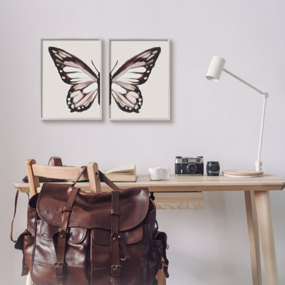 Ailes de papillon symétriques en sourdine par House Fenway - 2 pièces, impression
