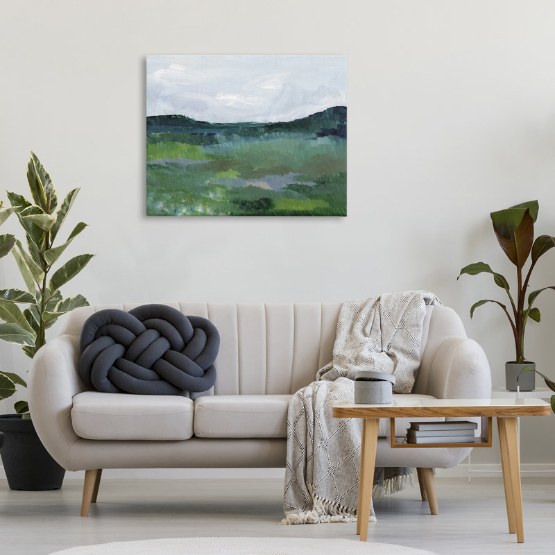 Toile brossée paysage tranquille, design par Nikita Jariwala, H 30 po x l 40 po