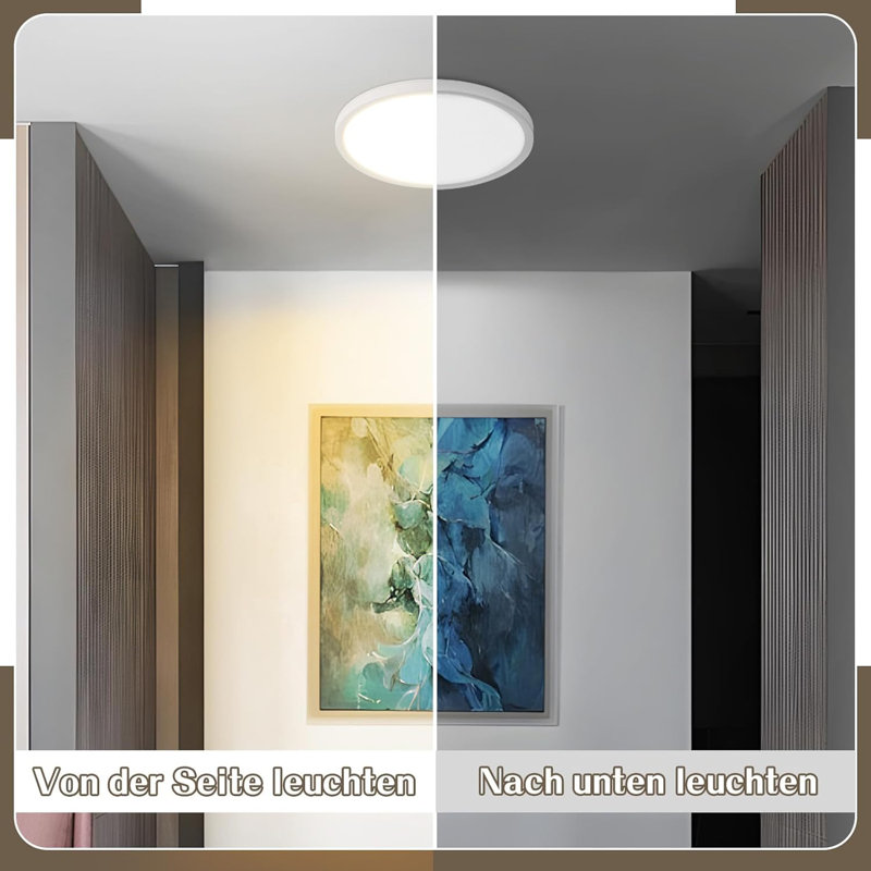 LED Semi Flush Mount, White
