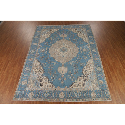Blue Handmade Traditional Area Rug 9x13